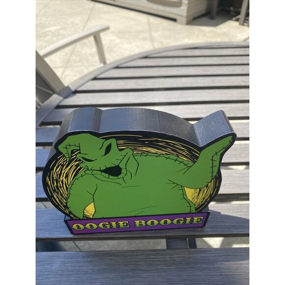 Nightmare Before Christmas Oogie Boogie Halloween Plaque Wooden Sign Decor Art - Picture 3 of 6